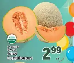 Angelo Caputo's Fresh Market Organic Sweet Juicy Cantaloupes offer