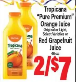 Angelo Caputo's Fresh Market Tropicana Pure Premium Orange Juice Original or Light, Select Varieties Red Grapefruit Juice offer