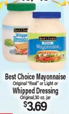 Angelo Caputo's Fresh Market Best Choice Mayonnaise Original Real or Light or Whipped Dressing offer