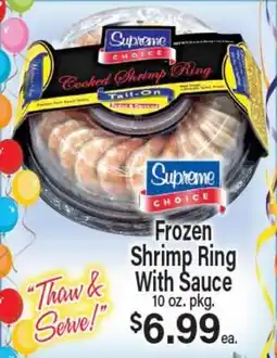 Angelo Caputo's Fresh Market Frozen Shrimp Ring With Sauce offer