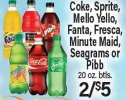 Angelo Caputo's Fresh Market Coke, Sprite, Mello Yello, Fanta, Fresca, Minute Maid, Seagrams or Pibb offer