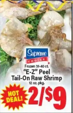 Angelo Caputo's Fresh Market Frozen 31-40 ct. E-Z Peel Tail-On Raw Shrimp offer