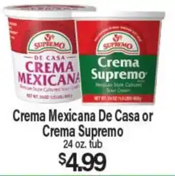 Angelo Caputo's Fresh Market Crema Mexicana De Casa or Crema Supremo offer
