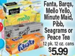 Angelo Caputo's Fresh Market Fanta, Barqs, Mello Yello, Minute Maid, Pibb, Seagrams or Peace Tea offer