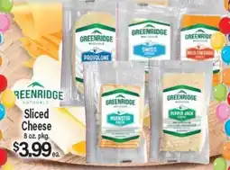 Angelo Caputo's Fresh Market GREENRIDGE NATURALS Sliced Cheese offer