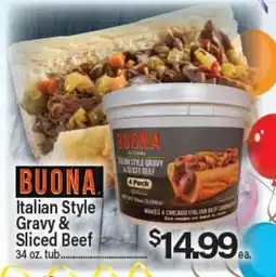 Angelo Caputo's Fresh Market BUONA Italian Style Gravy & Sliced Beef offer