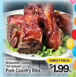 Angelo Caputo's Fresh Market U.S.G.I. Midwest Raised All-Natural Pork Country Ribs offer