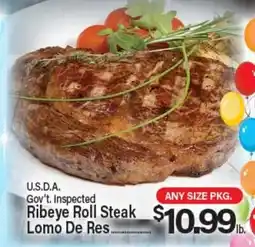 Angelo Caputo's Fresh Market U.S.D.A. Gov't Inspected Ribeye Roll Steak offer