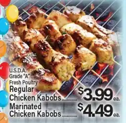 Angelo Caputo's Fresh Market Regular Chicken Kabobs Marinated Chicken Kabobs offer