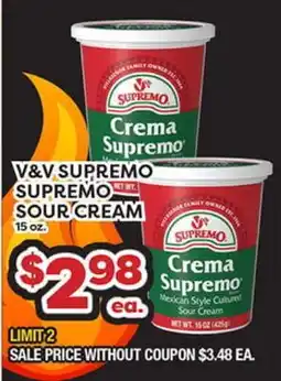 Torres Supermercado V&V SUPREMO SUPREMO SOUR CREAM offer