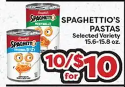 Torres Supermercado SPAGHETTIO'S PASTAS offer
