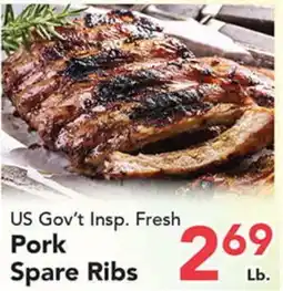 Eurofresh Market US Gov't Insp. Fresh Pork Spare Ribs offer