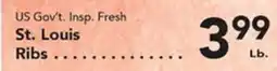 Eurofresh Market US Gov't. Insp. Fresh St. Louis Ribs offer