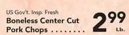 Eurofresh Market US Gov't. Insp. Fresh Boneless Center Cut Pork Chops offer