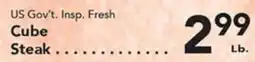 Eurofresh Market US Gov't. Insp. Fresh Cube Steak offer