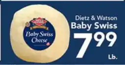 Eurofresh Market Dietz & Watson Baby Swiss offer