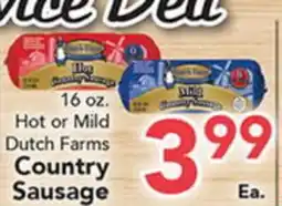Eurofresh Market Dutch Farms Country Sausage offer