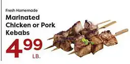 Rich's Fresh Market Marinated Chicken or Pork Kebabs offer