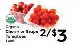 Rich's Fresh Market Organic Cherry or Grape Tomatoes offer