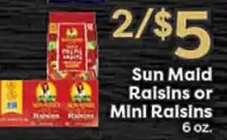 Rich's Fresh Market Sun Maid Raisins or Mini Raisins offer