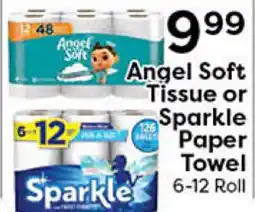 Rich's Fresh Market Angel Soft Tissue or Sparkle Paper Towel offer