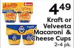 Rich's Fresh Market Kraft or Velveeta Macaroni & Cheese Cups offer
