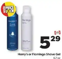 Weis Markets Harry's or Flamingo Shave Gel offer