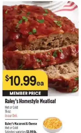 Raley's Homestyle Meatloaf