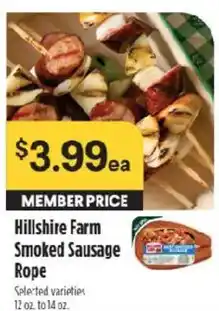 Raley's Hillshire Farm Smoked Sausage Rope offer