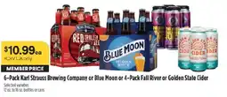 Raley's Karl Strauss Brewing Company or Blue Moon or Fall River or Golden State Cider offer