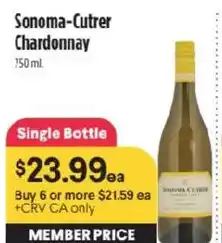 Raley's Sonoma-Cutrer Chardonnay offer