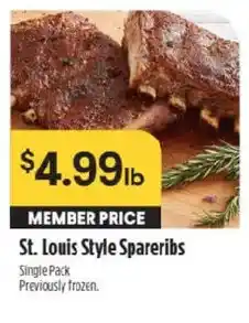 Raley's St. Louis Style Spareribs offer