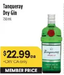 Raley's Tanqueray Dry Gin offer