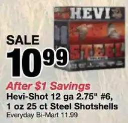 Bi-Mart Hevi-Shot steel shotshells offer