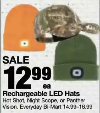 Rechargeable LED Hats