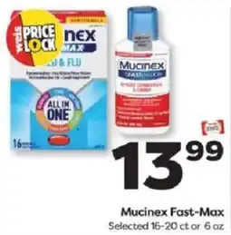 Weis Markets Mucinex Fast-Max offer