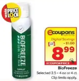 Weis Markets BioFreeze offer