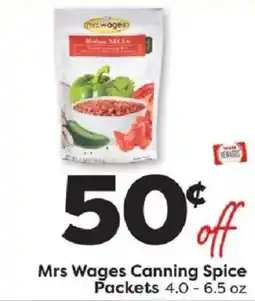 Weis Markets Mrs Wages Canning Spice Packets offer