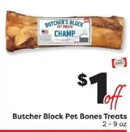 Weis Markets Butcher Block Pet Bones Treats offer