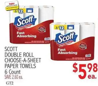 Scott double roll choose-a-sheet paper towels