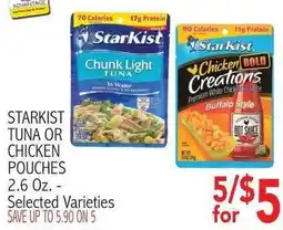 Ingles Markets Starkist tuna or chicken pouches offer