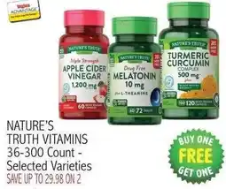 Ingles Markets Nature's Truth Vitamins offer