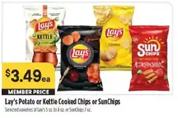 Raley's Lay's Potato or Kettle Cooked Chips or SunChips offer