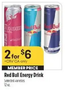 Raley's Red Bull Energy Drink offer