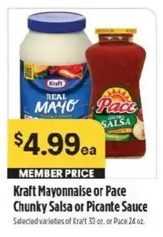 Raley's Kraft Mayonnaise or Pace Chunky Salsa or Picante Sauce offer