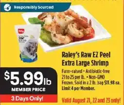 Raley's Raley's Raw EZ Peel Extra Large Shrimp offer