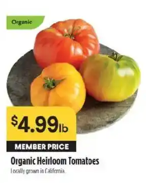 Raley's Organic Heirloom Tomatoes offer