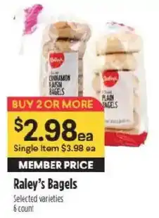 Raley's Raley's Bagels offer