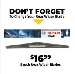 Advance Auto Parts Bosch Rear Wiper Blades offer