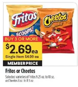 Raley's Fritos or Cheetos offer